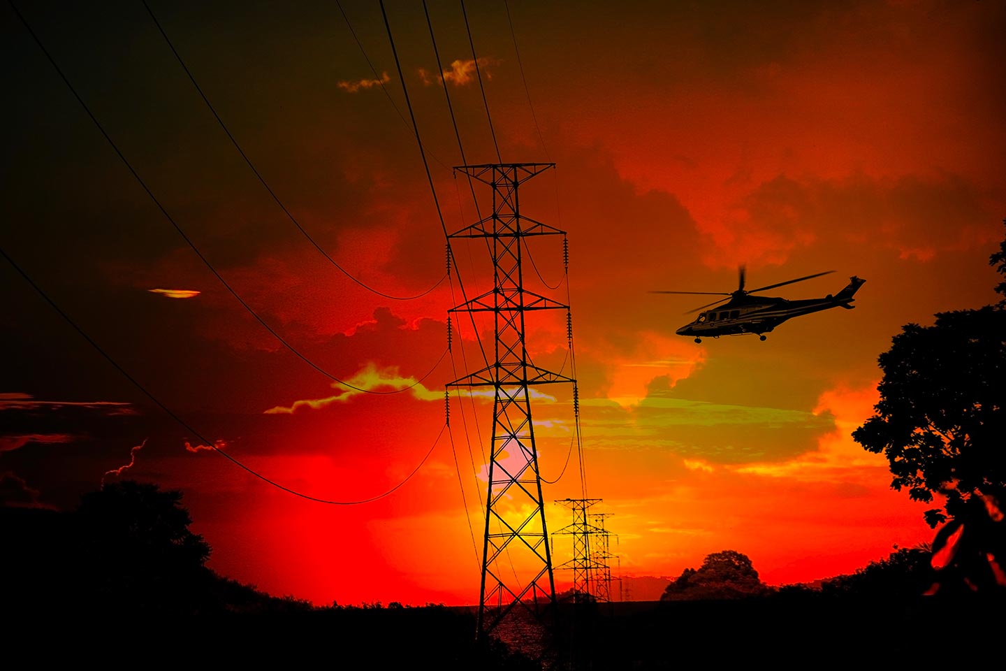 Transmission Construction Helicopter in Pennsylvania